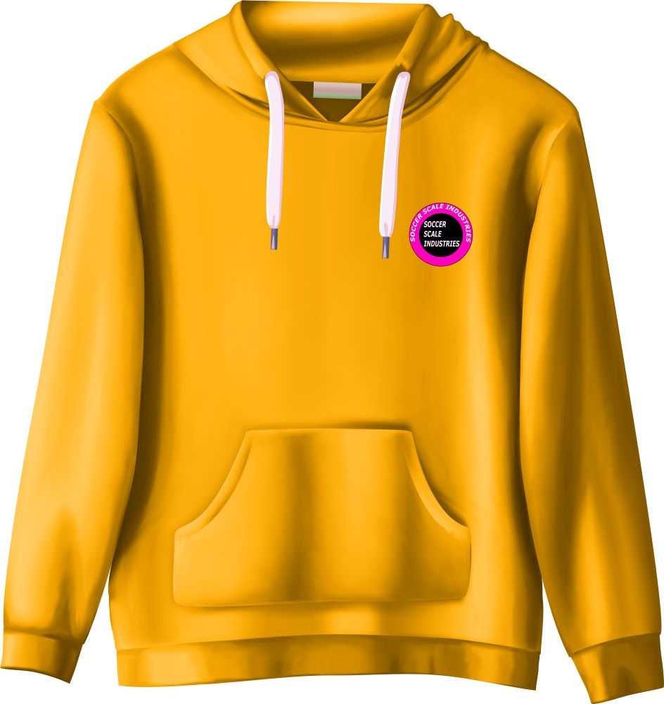 SOCCER SCALE INDUSTRIES UNISEX  Hoodies, EcoSmart Fleece Zip-Front Hooded Sweatshirt, Cotton-Blend 