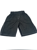 SATIN MMA SHORTS IN BLACK Kickboxing Martial Arts Gym Fight MMA boxing Unisex